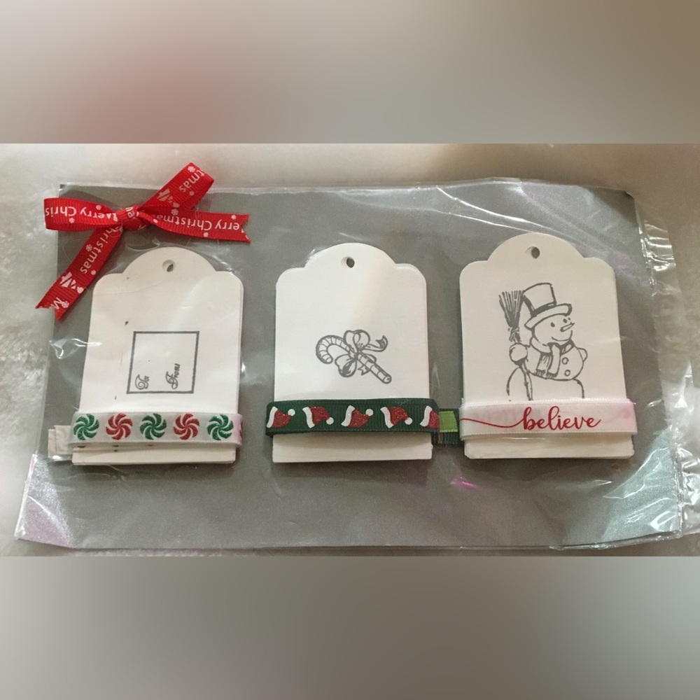 Candy Cane Gift Tags with Winter Designs